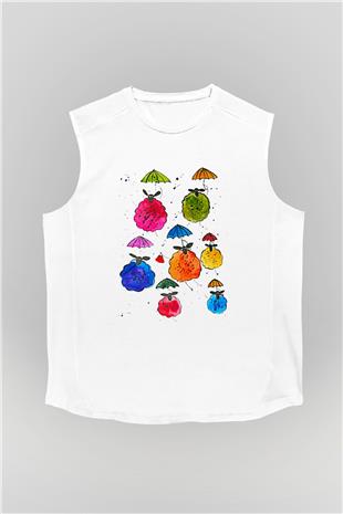 Kurban Bayramı Baskılı Beyaz Unisex Kolsuz Tişört - Tshirt