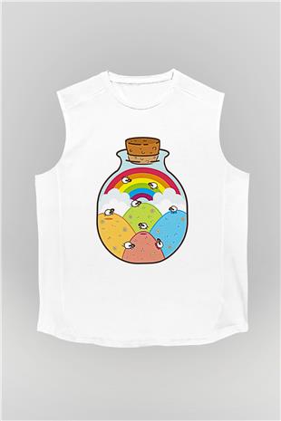 Kurban Bayramı Baskılı Beyaz Unisex Kolsuz Tişört - Tshirt