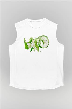Kurban Bayramı Baskılı Beyaz Unisex Kolsuz Tişört - Tshirt