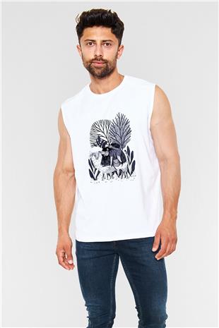 Kurban Bayramı Baskılı Beyaz Unisex Kolsuz Tişört - Tshirt