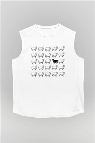 Kurban Bayramı Baskılı Beyaz Unisex Kolsuz Tişört - Tshirt