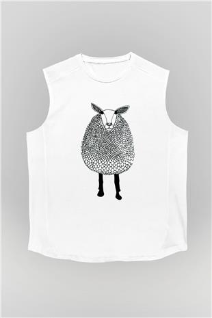 Kurban Bayramı Baskılı Beyaz Unisex Kolsuz Tişört - Tshirt
