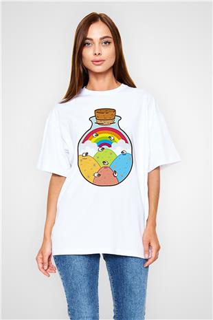 Kurban Bayramı Baskılı Beyaz Unisex Oversize Tişört - Tshirt