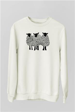 Kurban Bayramı Baskılı Beyaz Unisex Sweatshirt