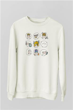 Kurban Bayramı Baskılı Beyaz Unisex Sweatshirt