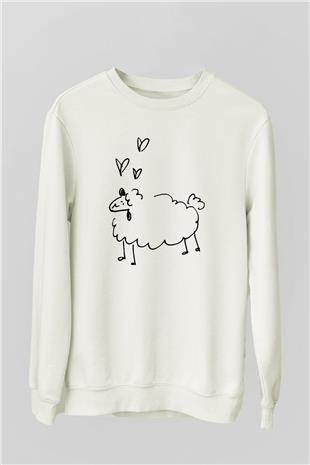 Kurban Bayramı Baskılı Beyaz Unisex Sweatshirt