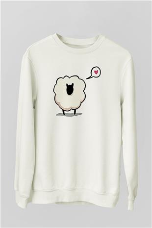 Kurban Bayramı Baskılı Beyaz Unisex Sweatshirt