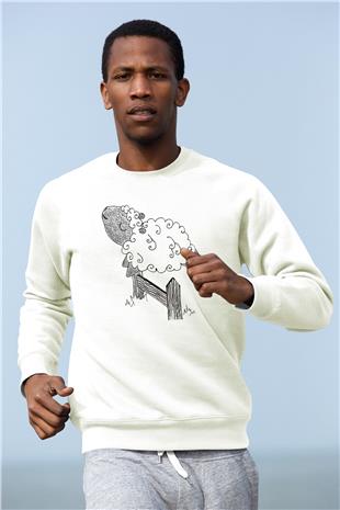 Kurban Bayramı Baskılı Beyaz Unisex Sweatshirt