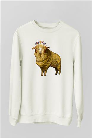 Kurban Bayramı Baskılı Beyaz Unisex Sweatshirt