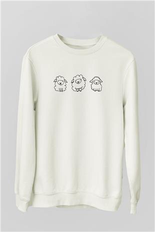 Kurban Bayramı Baskılı Beyaz Unisex Sweatshirt