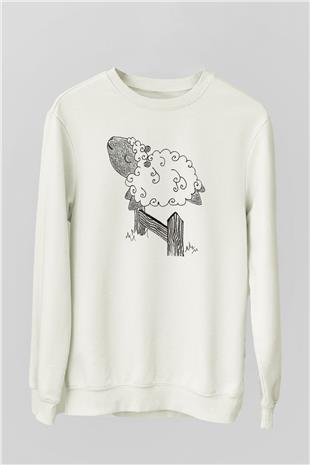 Kurban Bayramı Baskılı Beyaz Unisex Sweatshirt