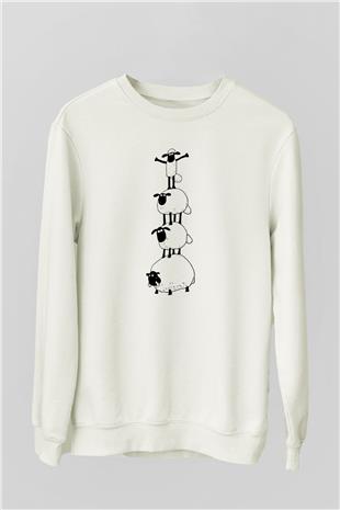 Kurban Bayramı Baskılı Beyaz Unisex Sweatshirt