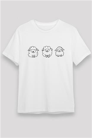 Kurban Bayramı Baskılı Unisex Beyaz Tişört - Tshirt