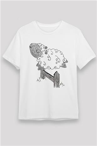 Kurban Bayramı Baskılı Unisex Beyaz Tişört - Tshirt