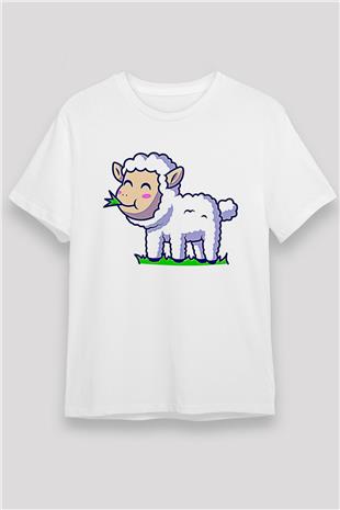 Kurban Bayramı Baskılı Unisex Beyaz Tişört - Tshirt