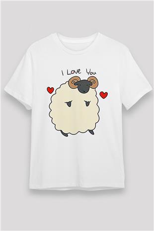 Kurban Bayramı Baskılı Unisex Beyaz Tişört - Tshirt