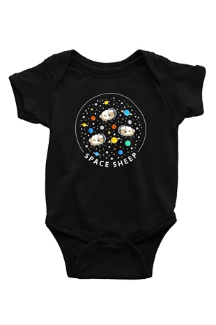 Kurban Bayramı Baskılı Unisex Siyah Bebek Body - Zıbın