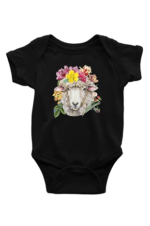 Kurban Bayramı Baskılı Unisex Siyah Bebek Body - Zıbın