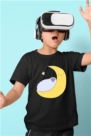 Kurban Bayramı Baskılı Unisex Siyah Çocuk Tişört - Tshirt