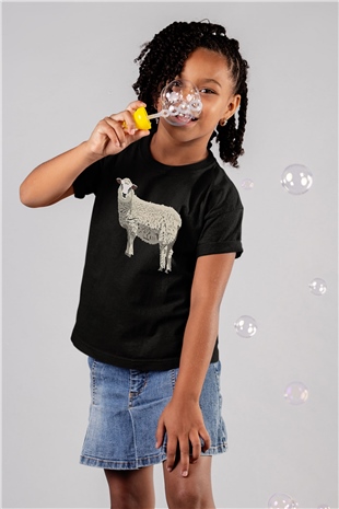 Kurban Bayramı Baskılı Unisex Siyah Çocuk Tişört - Tshirt
