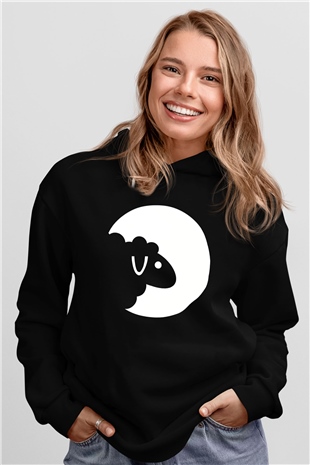 Kurban Bayramı Baskılı Unisex Siyah Hoodie
