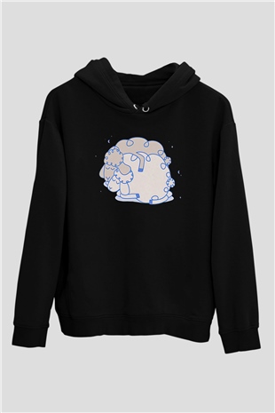 Kurban Bayramı Baskılı Unisex Siyah Hoodie