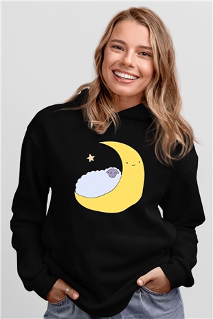 Kurban Bayramı Baskılı Unisex Siyah Hoodie