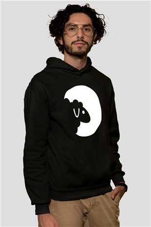 Kurban Bayramı Baskılı Unisex Siyah Hoodie