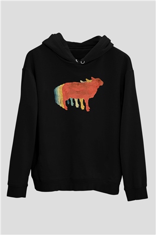 Kurban Bayramı Baskılı Unisex Siyah Hoodie