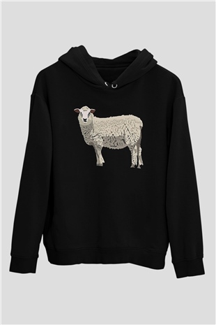 Kurban Bayramı Baskılı Unisex Siyah Hoodie