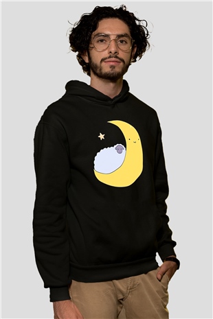 Kurban Bayramı Baskılı Unisex Siyah Hoodie