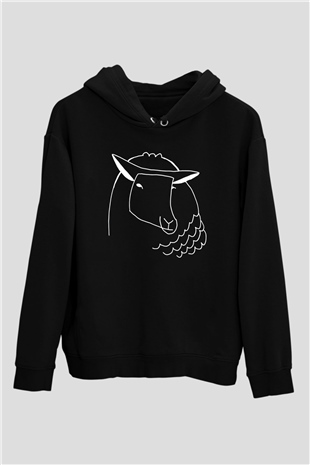 Kurban Bayramı Baskılı Unisex Siyah Hoodie