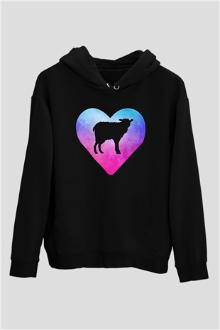Kurban Bayramı Baskılı Unisex Siyah Hoodie