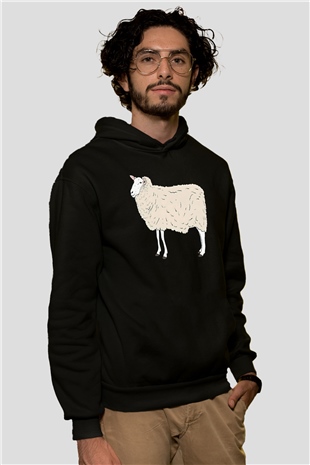 Kurban Bayramı Baskılı Unisex Siyah Hoodie