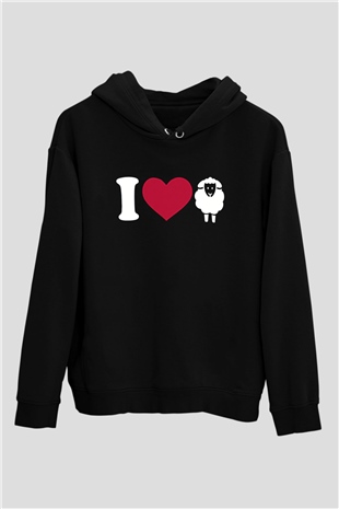 Kurban Bayramı Baskılı Unisex Siyah Hoodie