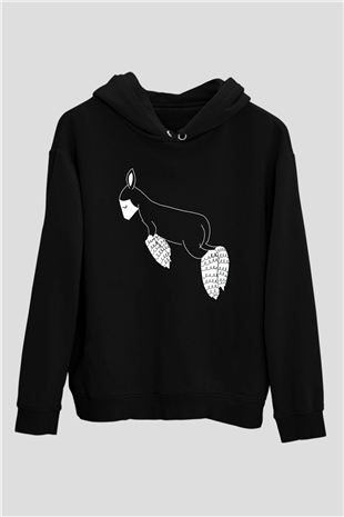 Kurban Bayramı Baskılı Unisex Siyah Hoodie