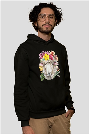 Kurban Bayramı Baskılı Unisex Siyah Hoodie