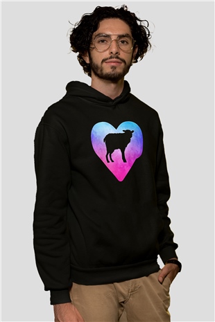 Kurban Bayramı Baskılı Unisex Siyah Hoodie