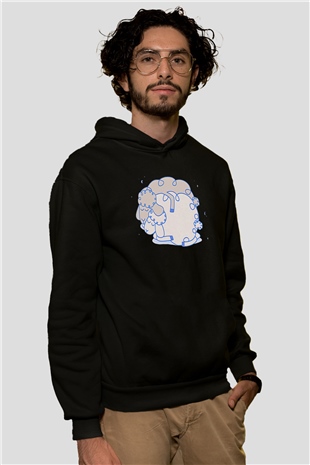 Kurban Bayramı Baskılı Unisex Siyah Hoodie