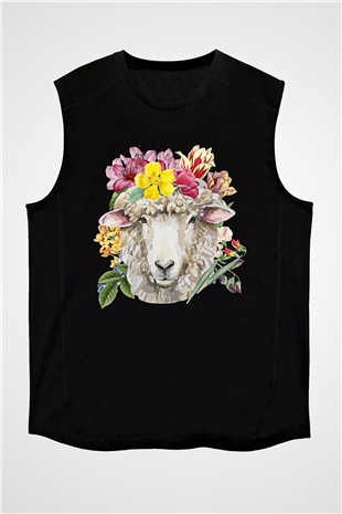 Kurban Bayramı Baskılı Unisex Siyah Kolsuz Tişört - Tshirt
