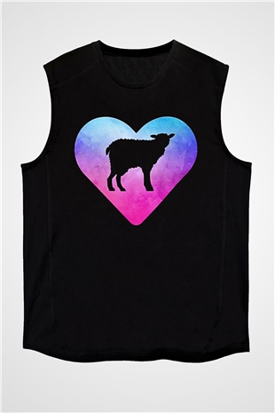 Kurban Bayramı Baskılı Unisex Siyah Kolsuz Tişört - Tshirt