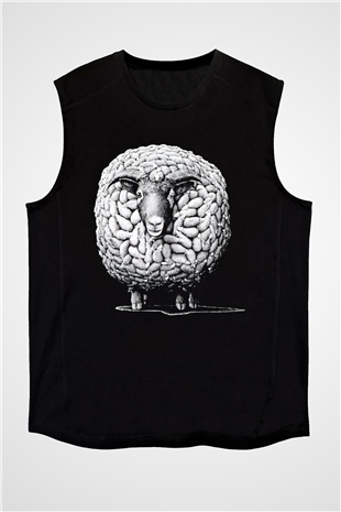 Kurban Bayramı Baskılı Unisex Siyah Kolsuz Tişört - Tshirt