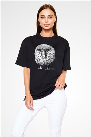 Kurban Bayramı Baskılı Unisex Siyah Oversize Tişört - Tshirt