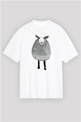 Kurban Bayramı Baskılı Unisex Siyah Oversize Tişört - Tshirt