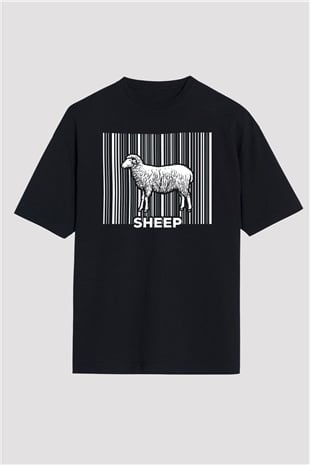 Kurban Bayramı Baskılı Unisex Siyah Oversize Tişört - Tshirt
