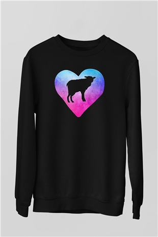 Kurban Bayramı Baskılı Unisex Siyah Sweatshirt