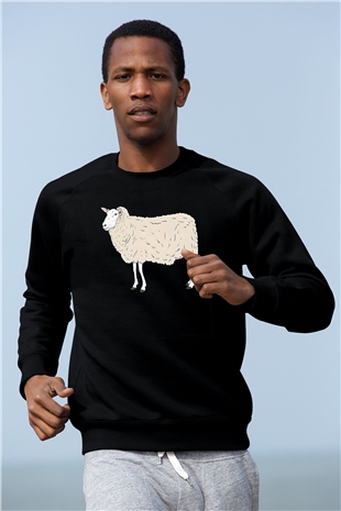 Kurban Bayramı Baskılı Unisex Siyah Sweatshirt