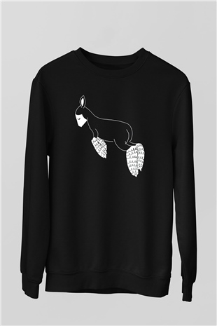 Kurban Bayramı Baskılı Unisex Siyah Sweatshirt