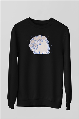 Kurban Bayramı Baskılı Unisex Siyah Sweatshirt