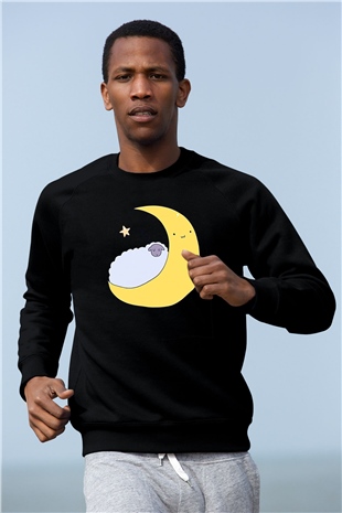 Kurban Bayramı Baskılı Unisex Siyah Sweatshirt